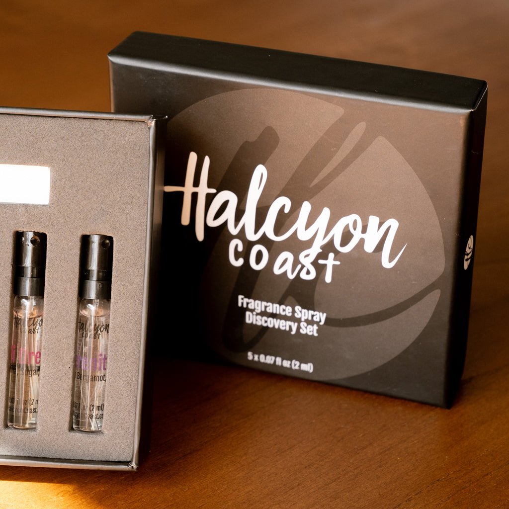 Halcyon Coast clean room spray discovery kit with all signature aromas